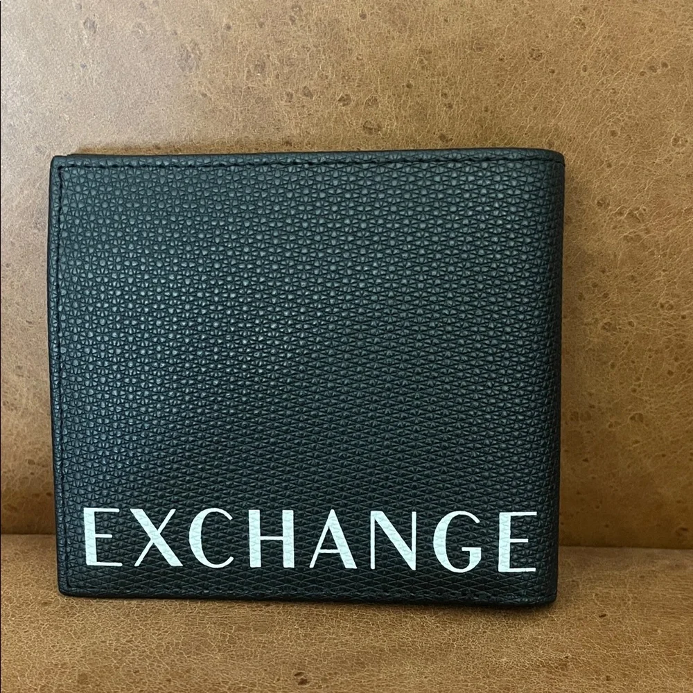 Giorgio Armani Black Textured Card Holder